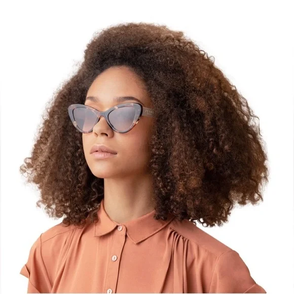 Prada NWT Havana Light Violet Gradient Blue Sunglasses display picture 2